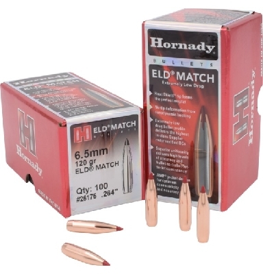 Hornady ELD MATCH 6.5mm 264" 120gr-123gr - Image 2