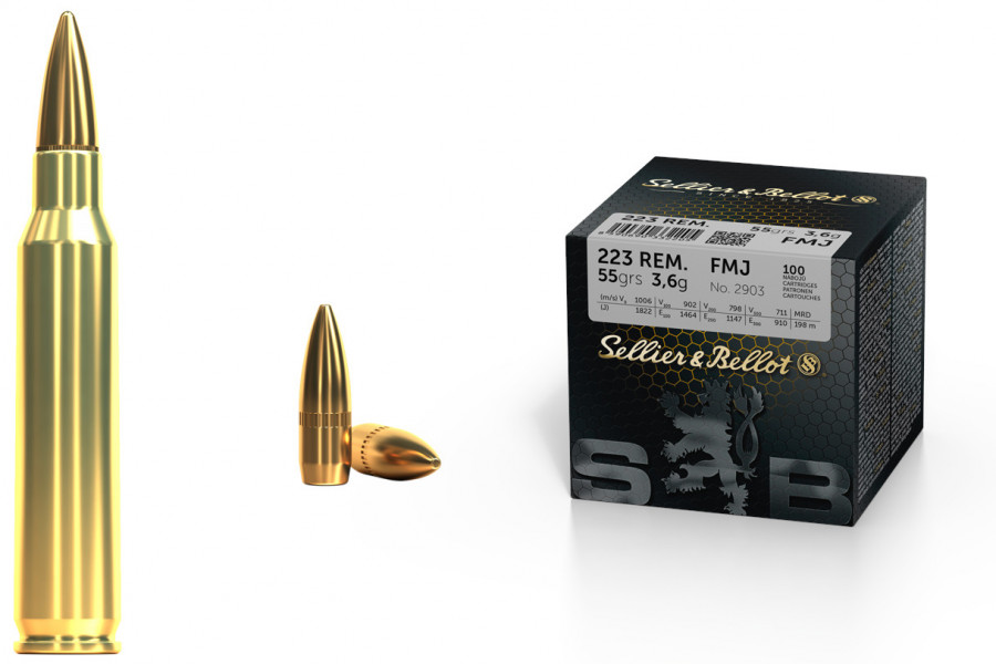Sellier & Bellot 223 Rem 55gr FMJ