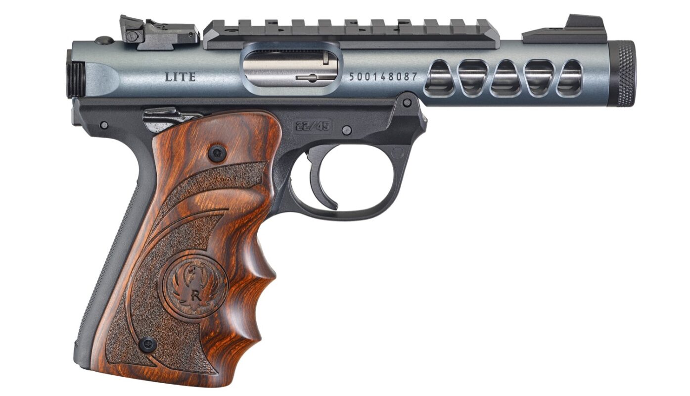 RUGER MKIV 22/45 LITE Wood Grip. No thread (43921)